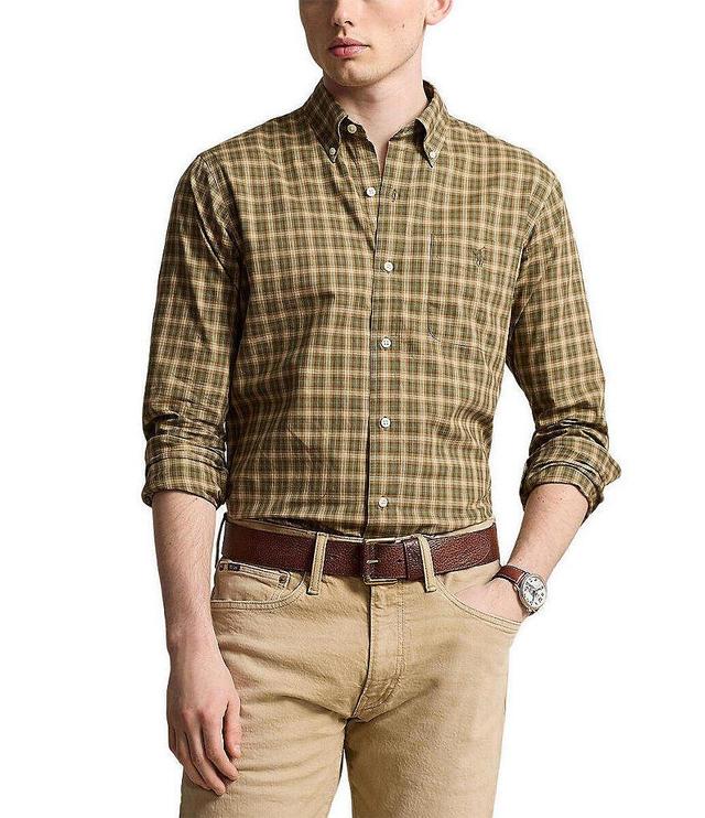 Polo Ralph Lauren Classic Fit Plaid Twill Long Sleeve Woven Shirt Product Image