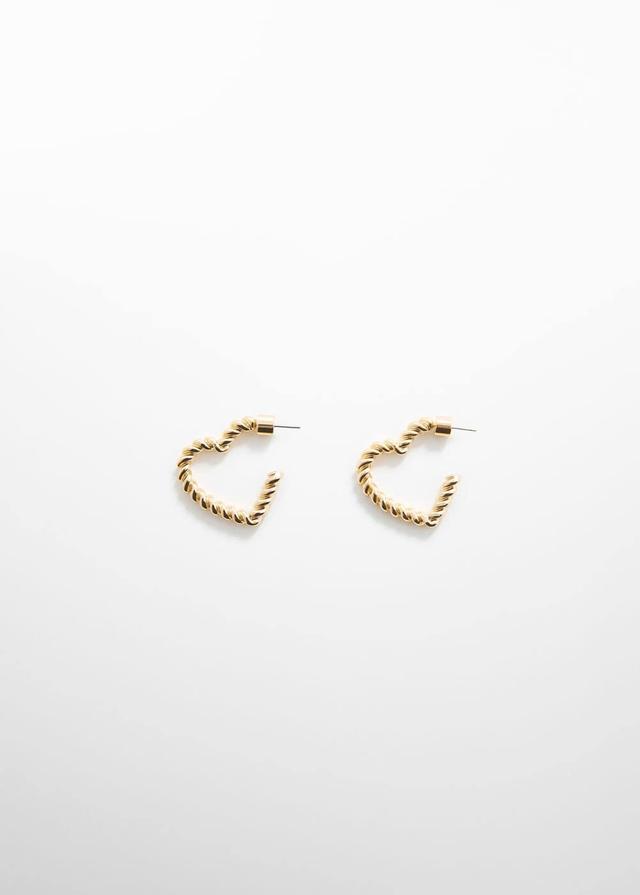 MANGO - Heart-shape earrings - One size - Women Product Image