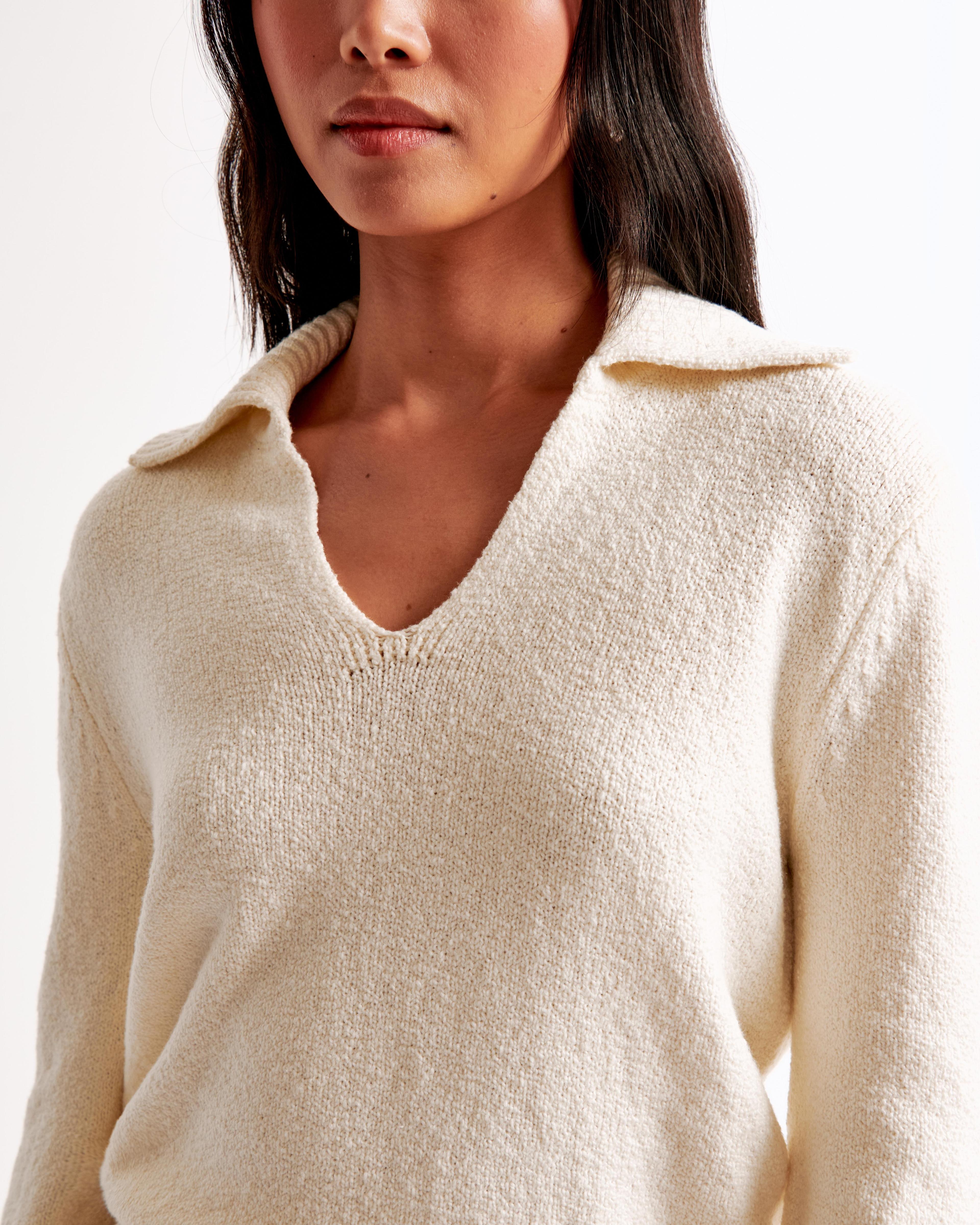 Textural Notch-Neck Sweater Product Image