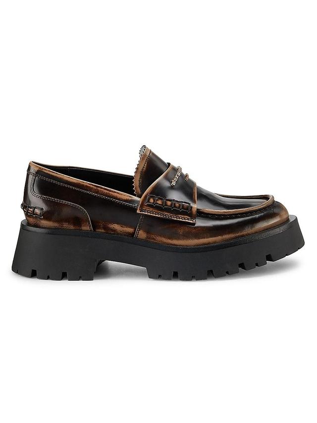 Womens Carter Lug-Sole Leather Loafers Product Image