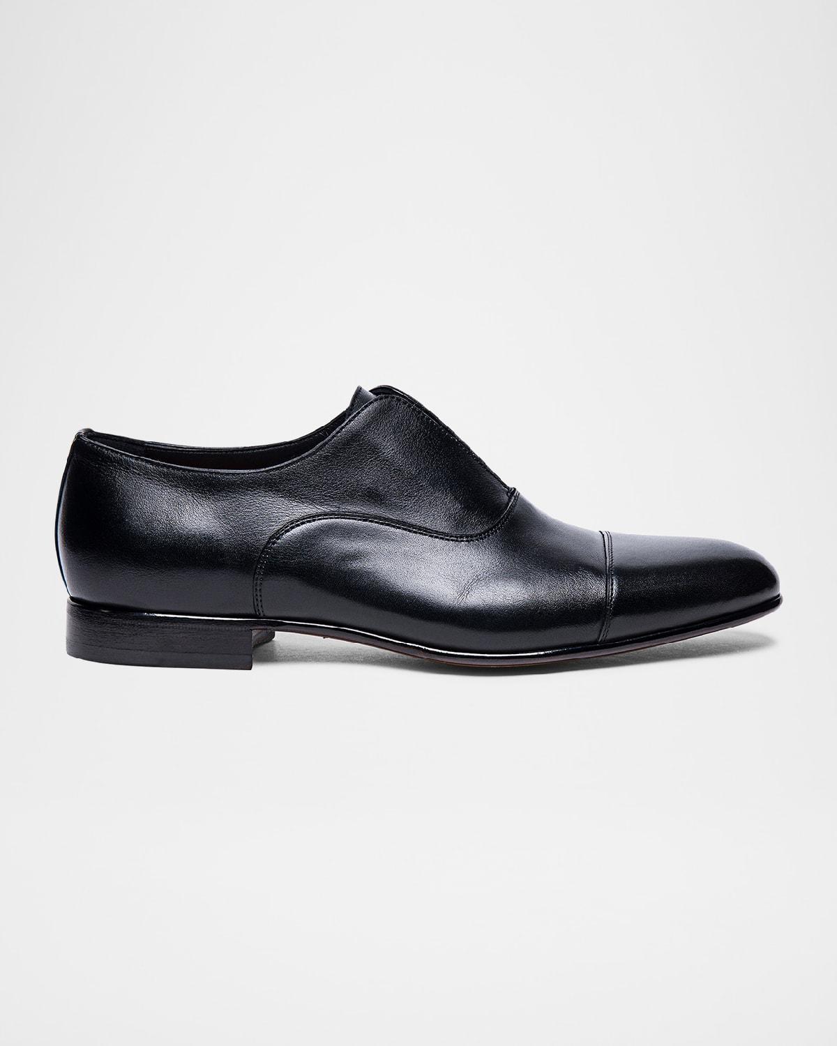 Mens Kenneth Cap-Toe Slip-On Leather Loafers Product Image