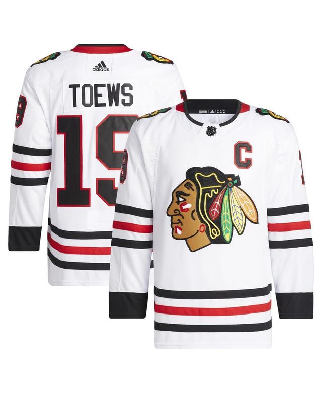 Adidas Mens Jonathan Toews White Chicago Blackhawks Away Primegreen Authentic Pro Player Jersey - White Product Image