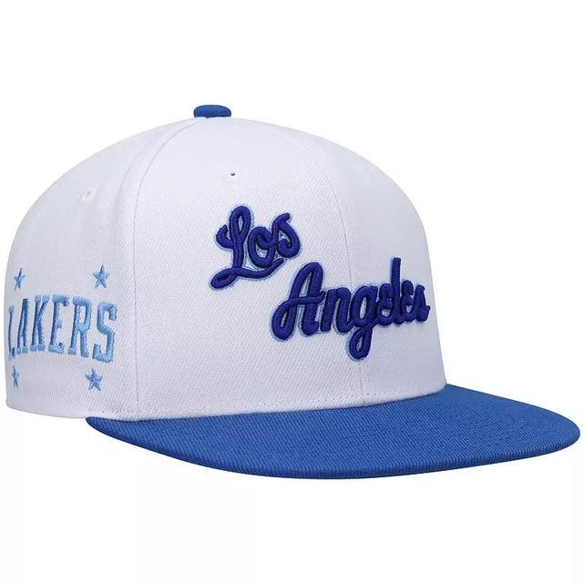 Mens Mitchell & Ness /Royal Los Angeles Lakers Hardwood Classics Snapback Hat Product Image