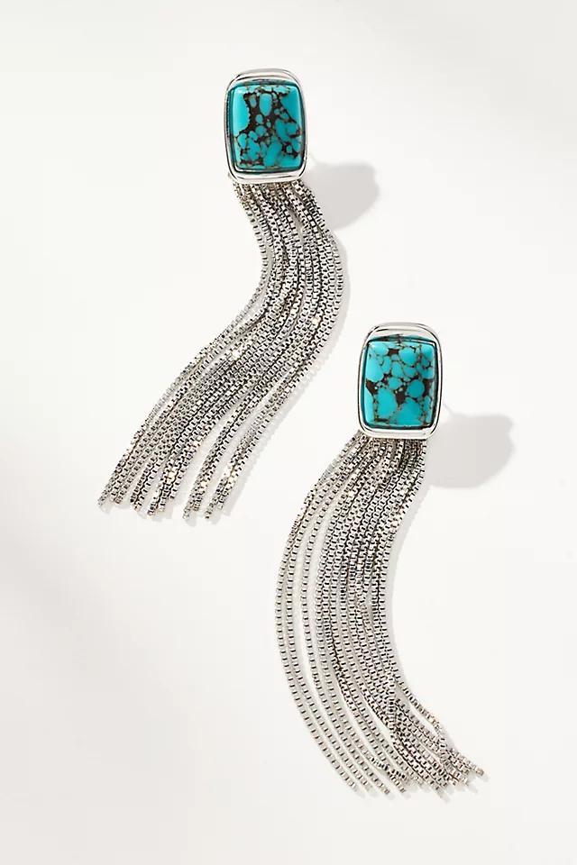 Stone Fringe Drop Earrings Product Image