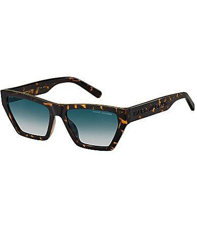 Womens 55MM Rectangle Logo Sunglasses Product Image