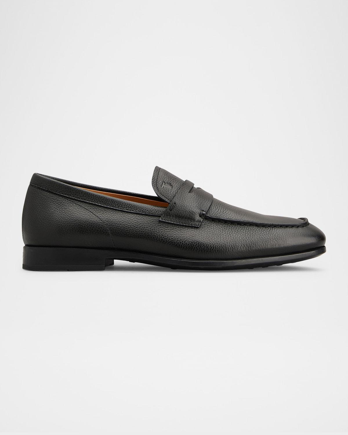 Men's Mocassino Gomma Leather Penny Loafers Product Image