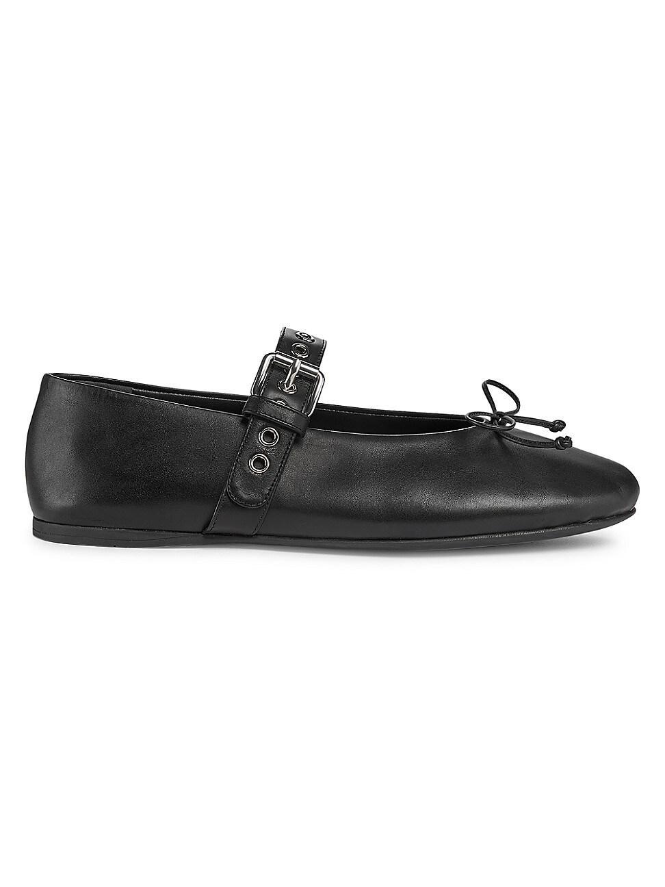 Miu Miu Womens Buckle Ballet Flats Product Image