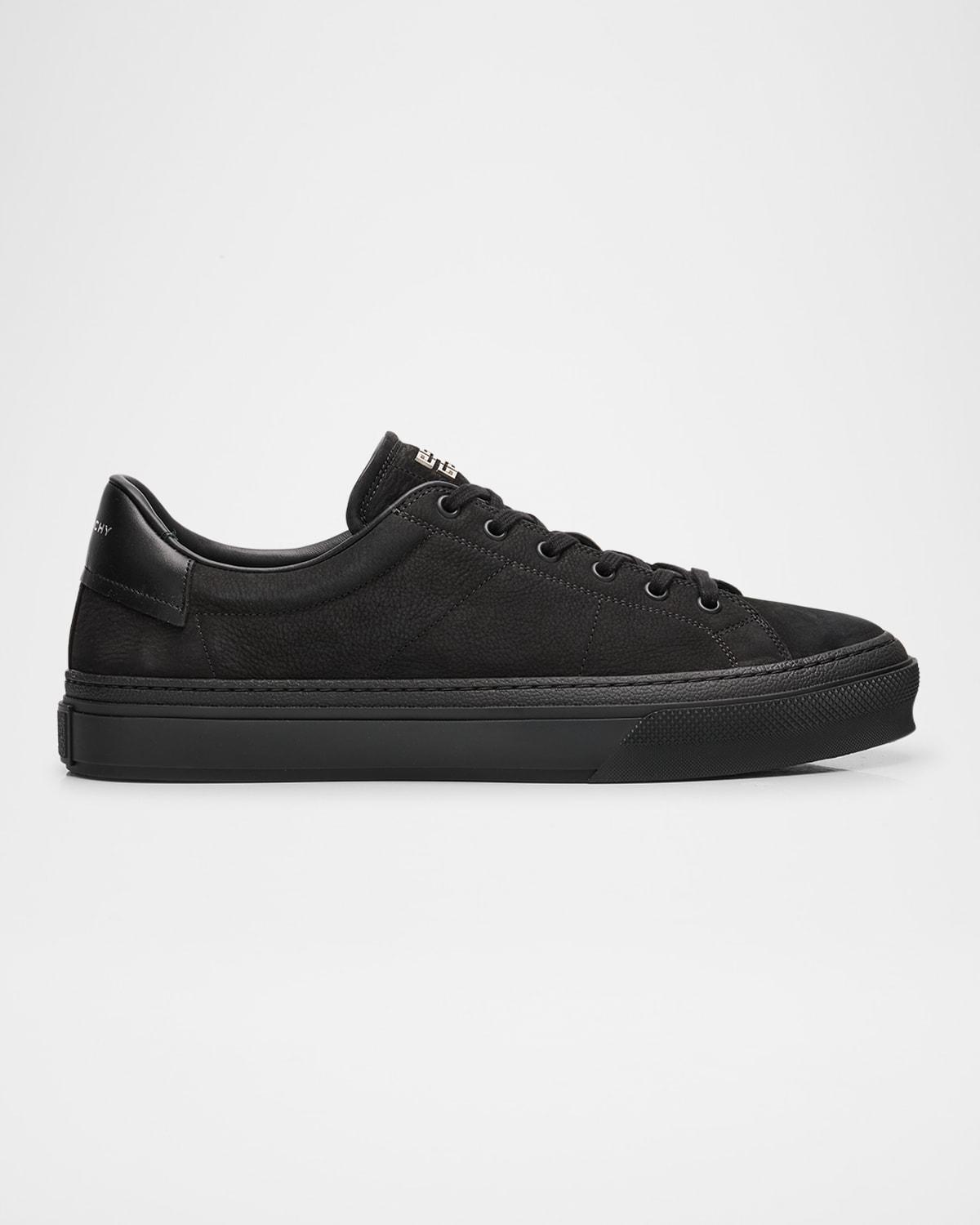 Mens City Sport Grained Leather Low-Top Sneakers Product Image