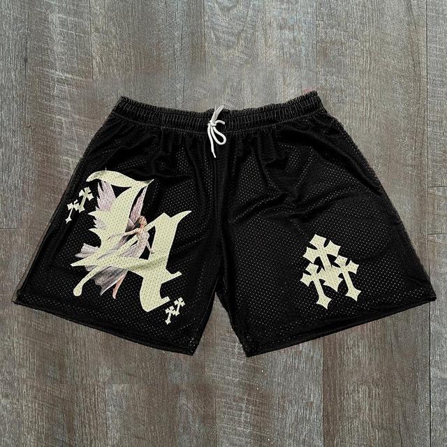 La Angel Cross Graphics Mesh Shorts Product Image