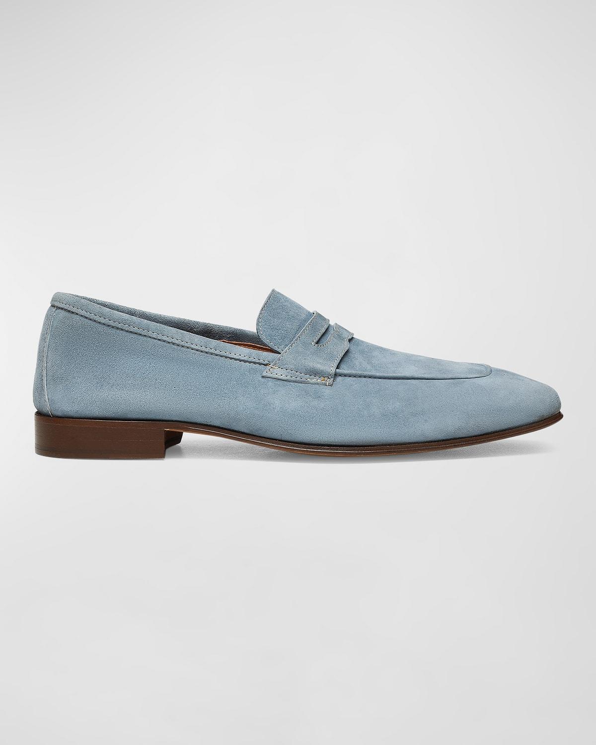 Donald Pliner Mens Jayce Suede Penny Loafers Product Image