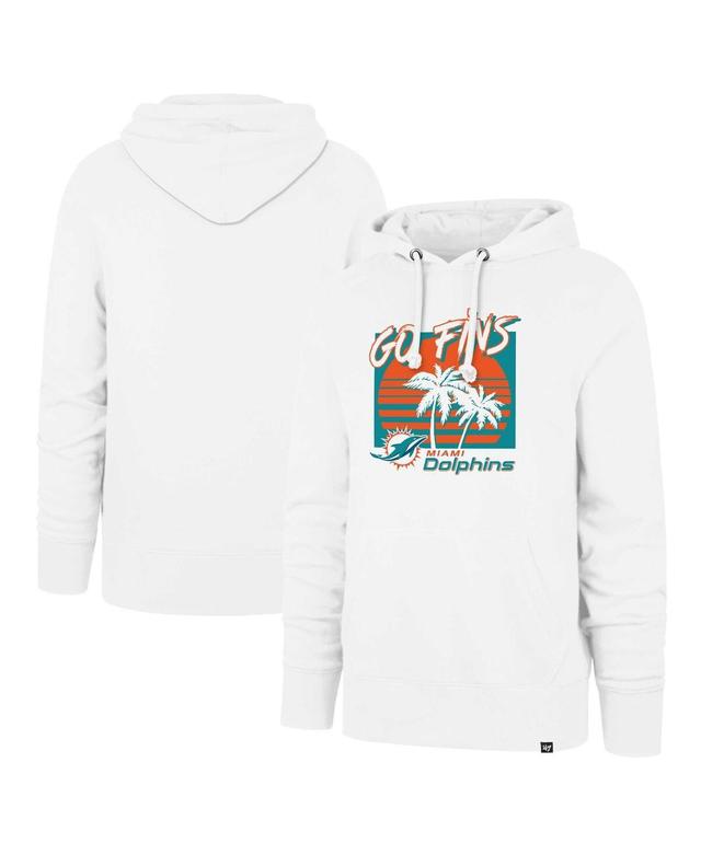 Mens 47 Brand White Miami Dolphins Go Fins Regional Headline Pullover Hoodie Product Image