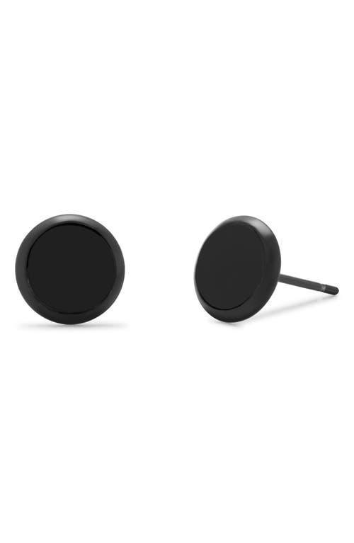 Brook and York Mens Black Round Stud Earrings at Nordstrom Product Image