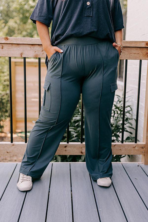 Go The Extra Mile High Waist Butter Soft Pants In Light Forest Curves Product Image