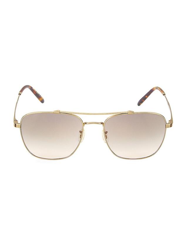 Womens Brunello Cucinelli x Oliver Peoples 55MM Gradient Aviator Sunglasses Product Image