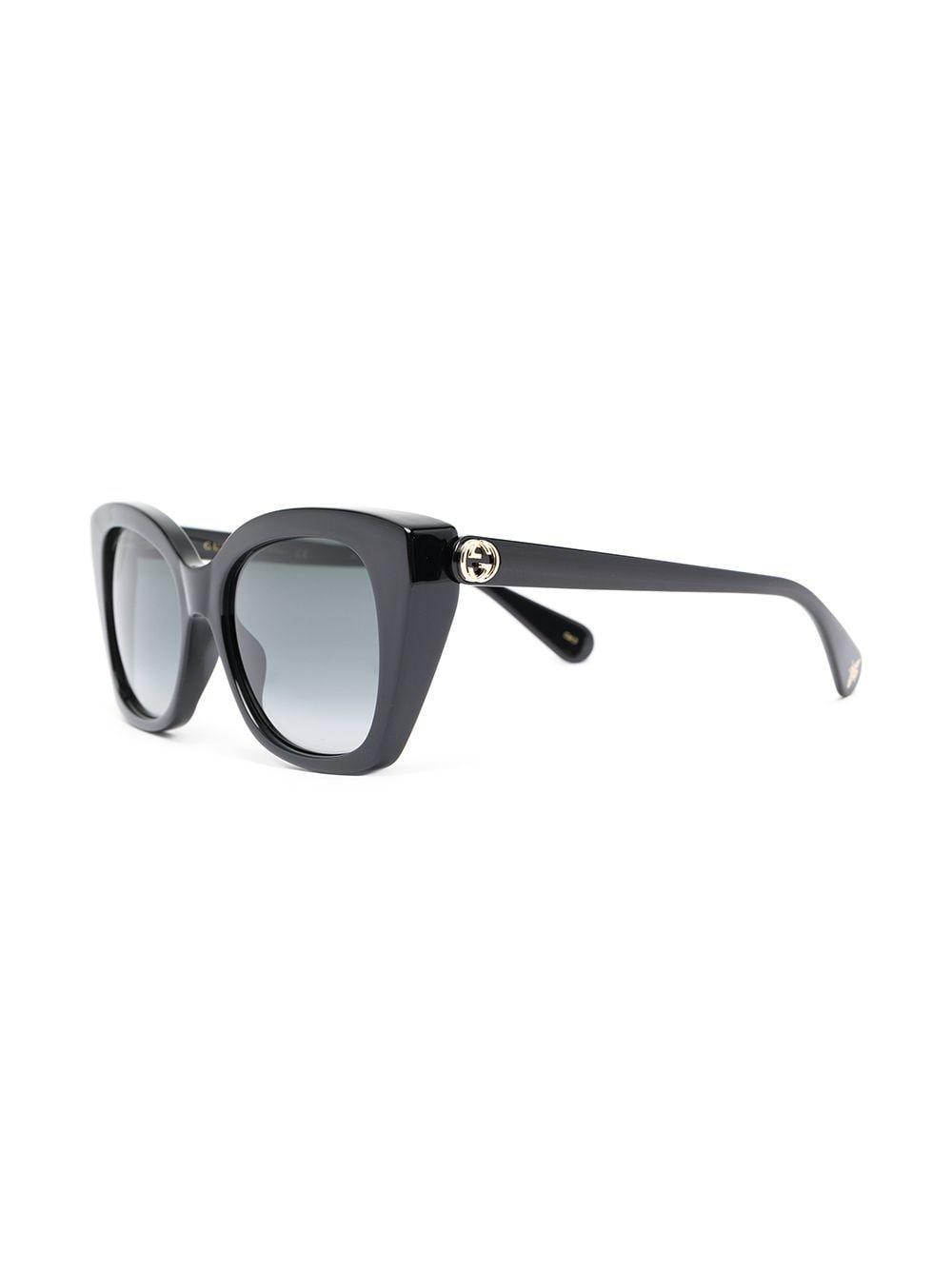 Cat-eye Tinted Sunglasses In Black Product Image