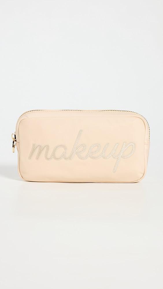 Stoney Clover Lane Sand "Makeup" Embroidered Small Pouch | Shopbop Product Image