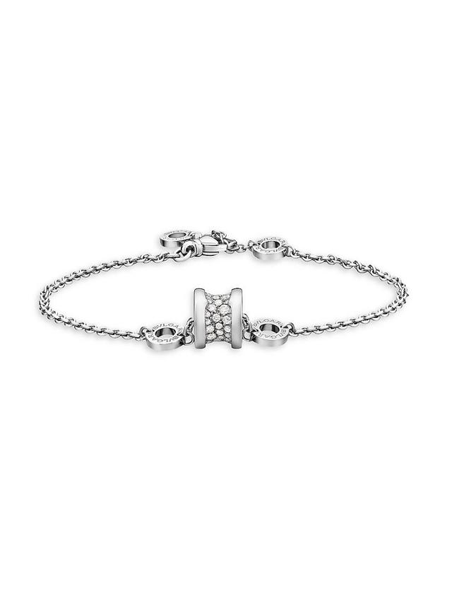 Womens B. zero1 18K White Gold & Diamond Bracelet Product Image