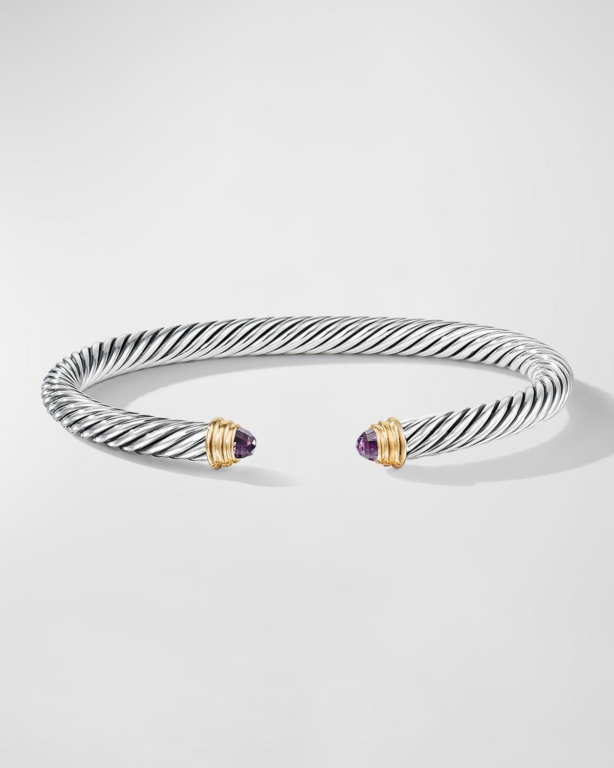 Womens Classic Cable Bracelet In Sterling Silver Product Image