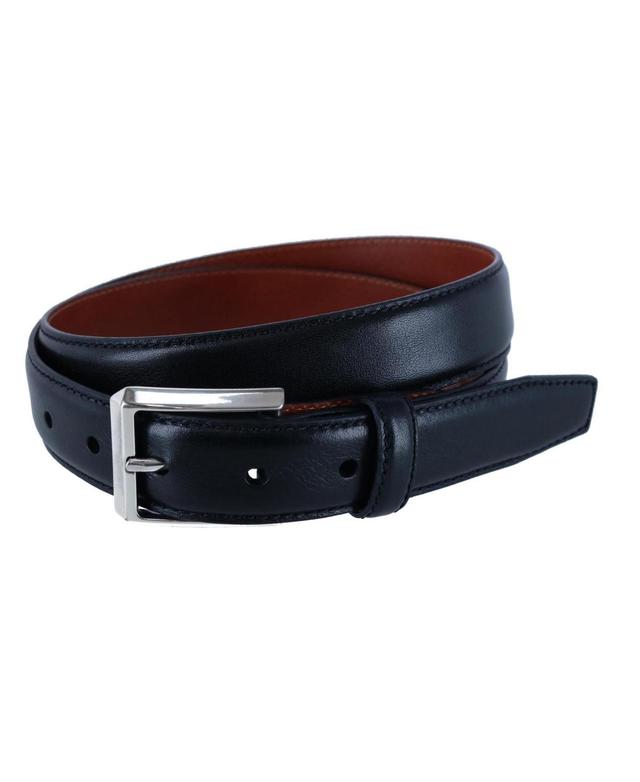 Trafalgar Mens 30MM Pebble Grain Leather Belt with Silver Buckle Product Image