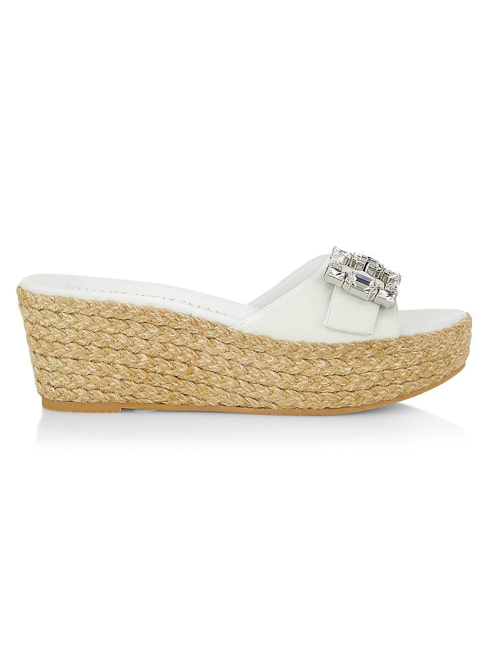 Womens Saint Tropez Crystal-Buckle Wedge Sandals Product Image