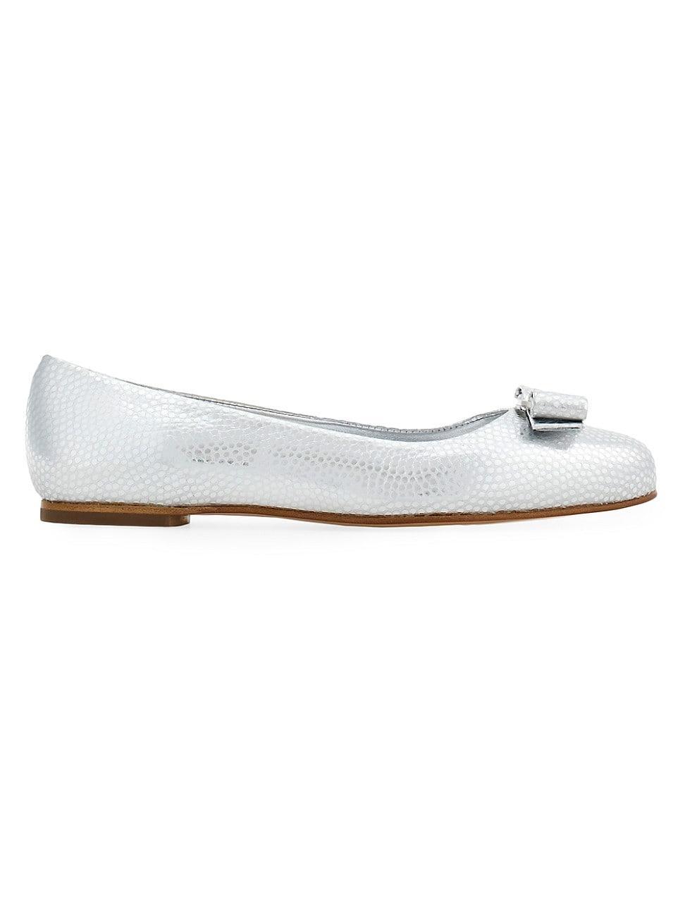 Womens Varina Metallic Leather Ballet Flats Product Image