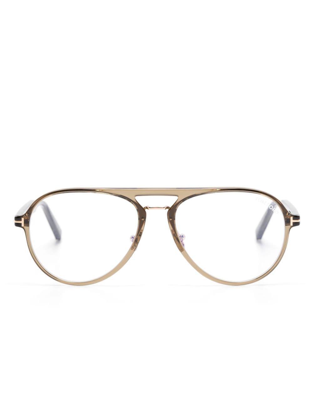 Pilot-frame Glasses In Green Product Image