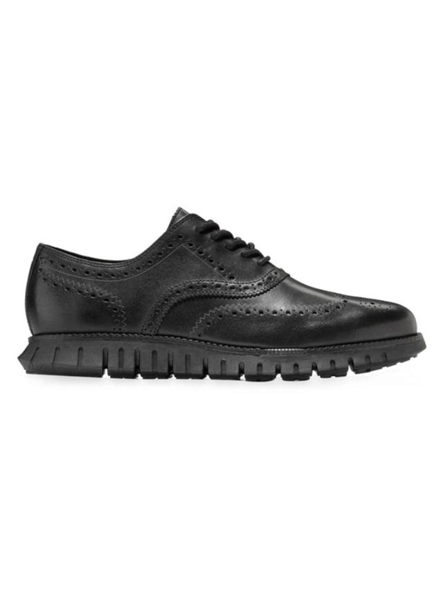 COLE HAAN Men's Zergrand Remastered Lace Up Wingtip Oxford Dress Shoes In Black Product Image