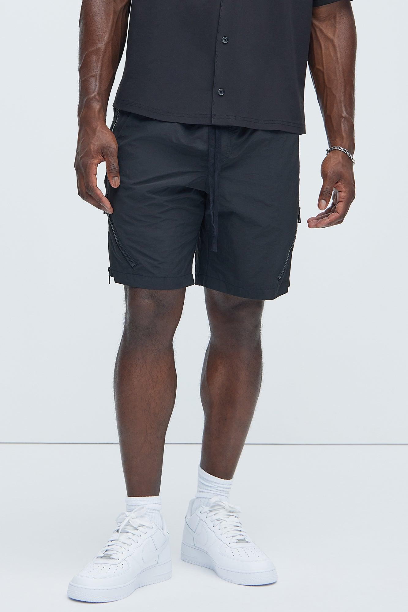 Break Away Zip Up Shorts - Black Product Image