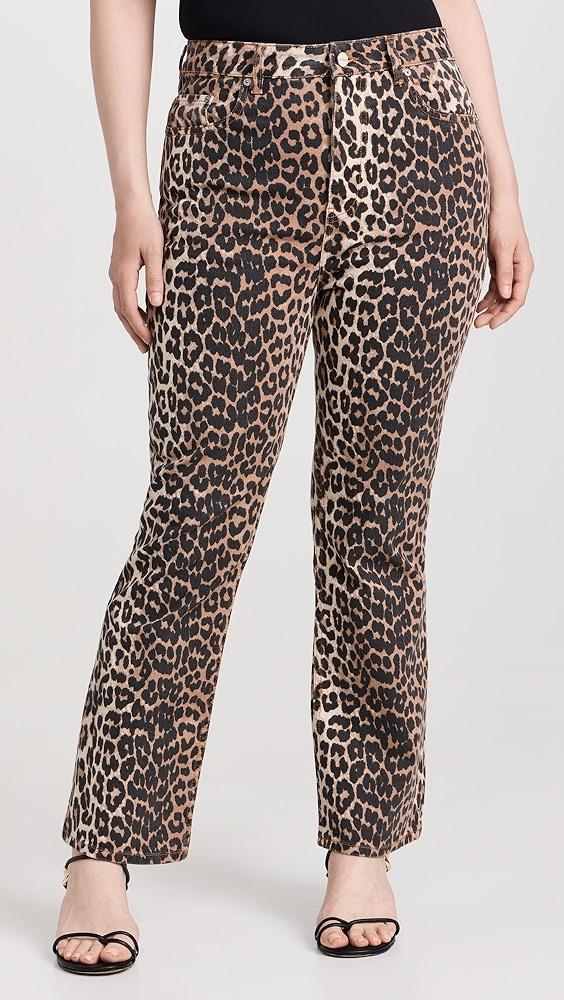 GANNI Print Denim Betzy Cropped Jeans | Shopbop Product Image