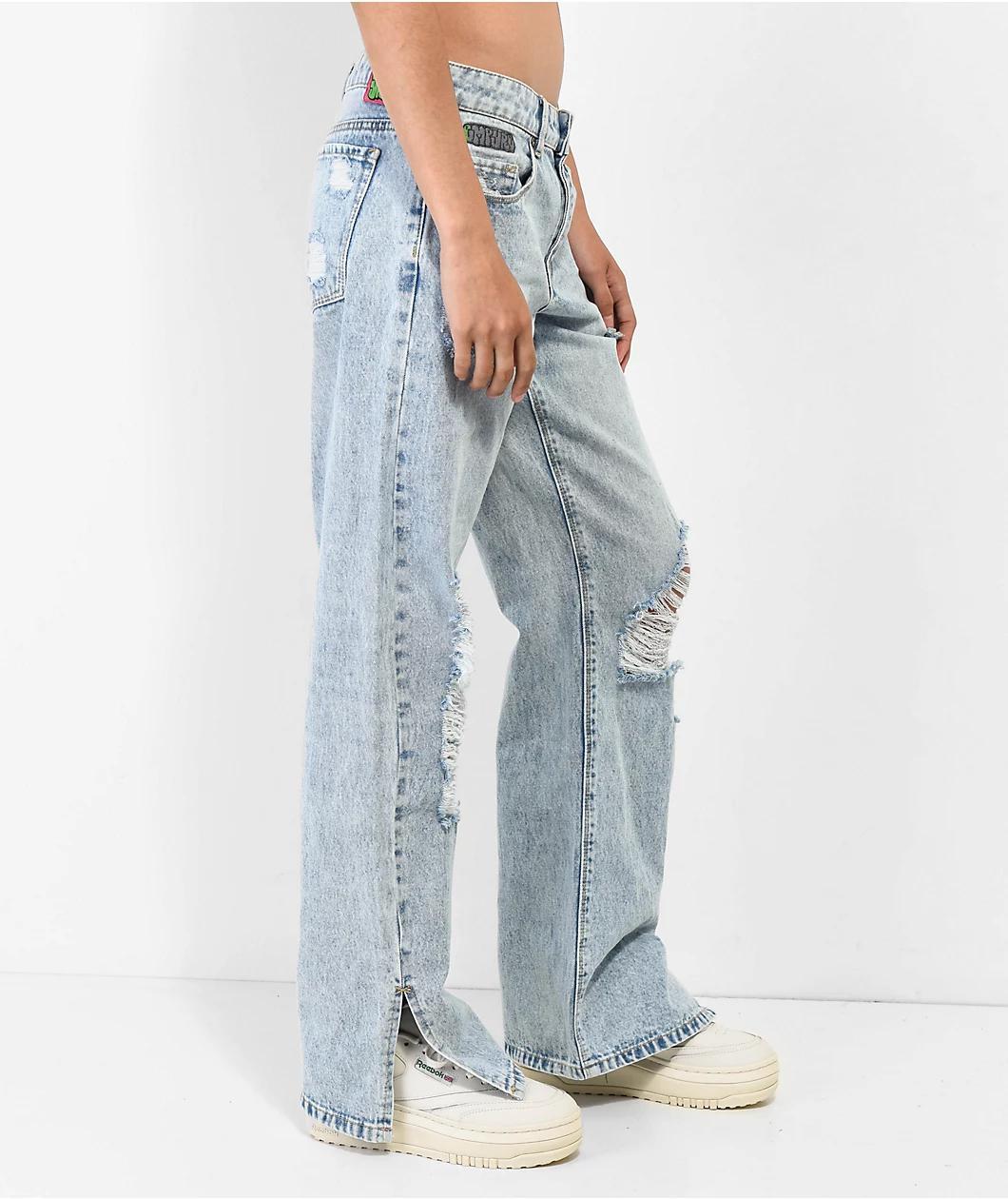 Empyre Zia Low-rise Split Hem Denim Jeans Product Image