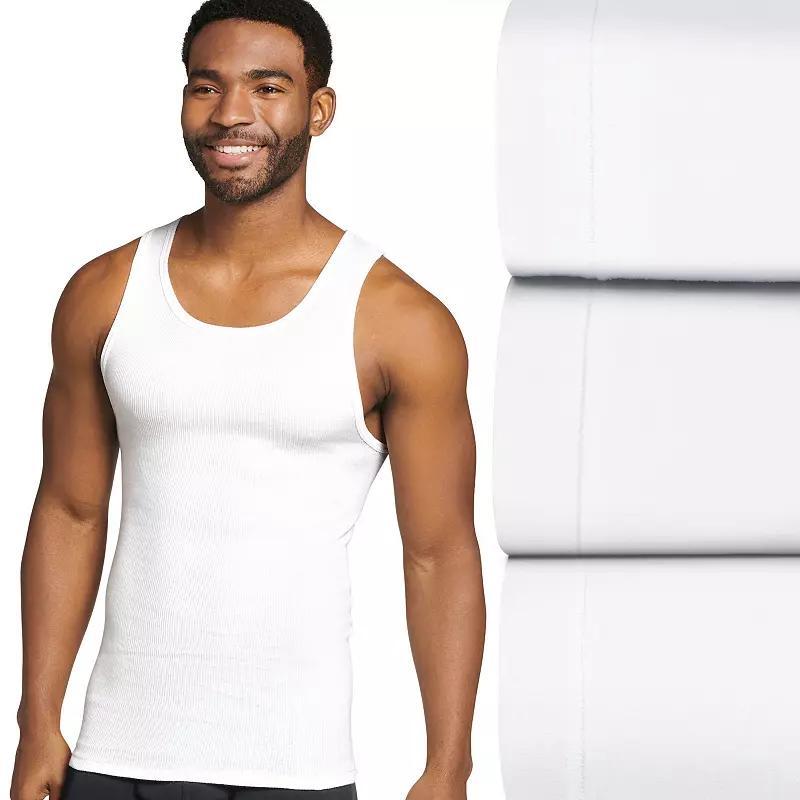 Mens Cotton A-shirt Tank Top, Pack of 3 Product Image