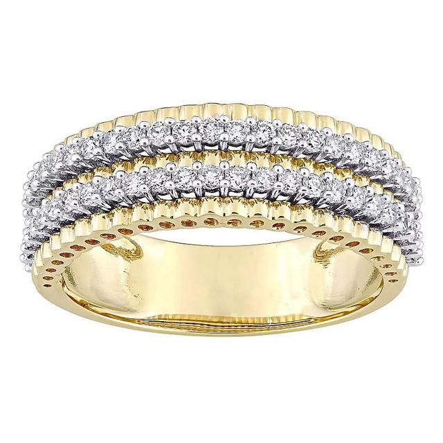 Stella Grace 14k Two-Tone Gold 12 Carat T.W Diamond Double Row Eternity Ring, Womens 14k 2 Tone Product Image