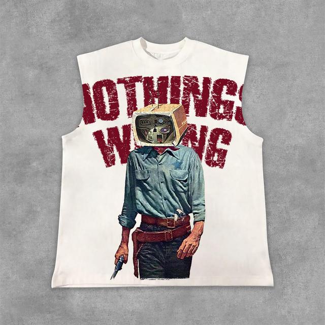 Sopula Vintage Nothing Wrong Graphic Print Cotton Tank Top Product Image