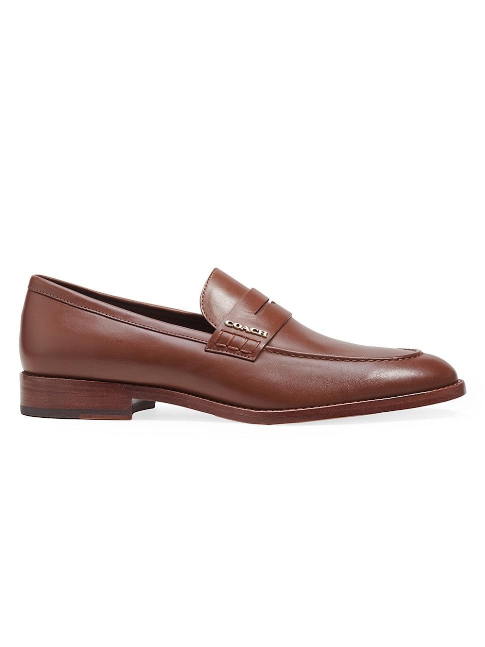 Mens Declan Leather Penny Loafers Product Image