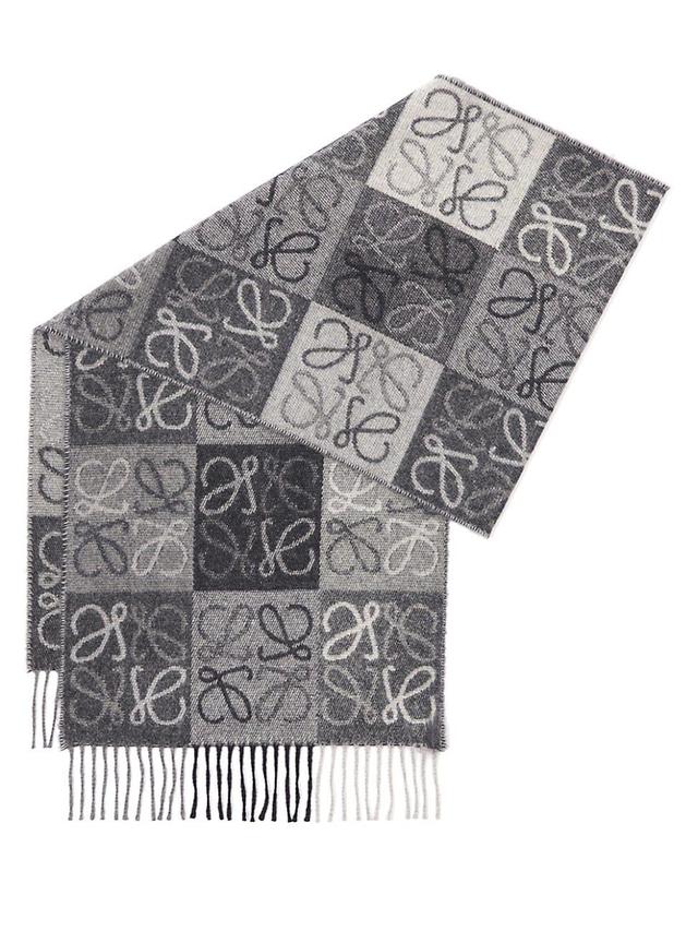 Mens Anagram Wool-Cashmere Scarf Product Image