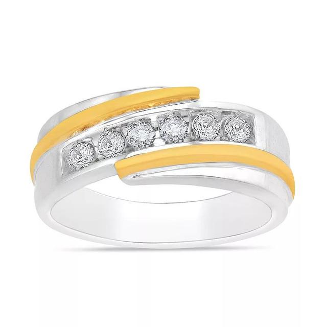 Galaxie Solaire 10k Gold Two Tone 1/2 Carat T.W. Lab-Grown Diamond Mens Ring, 10k 2 Tone Product Image