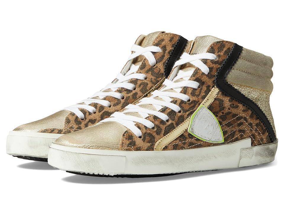 Philippe Model PRSX High Sneaker (Animalier Leo/Beige) Women's Shoes Product Image