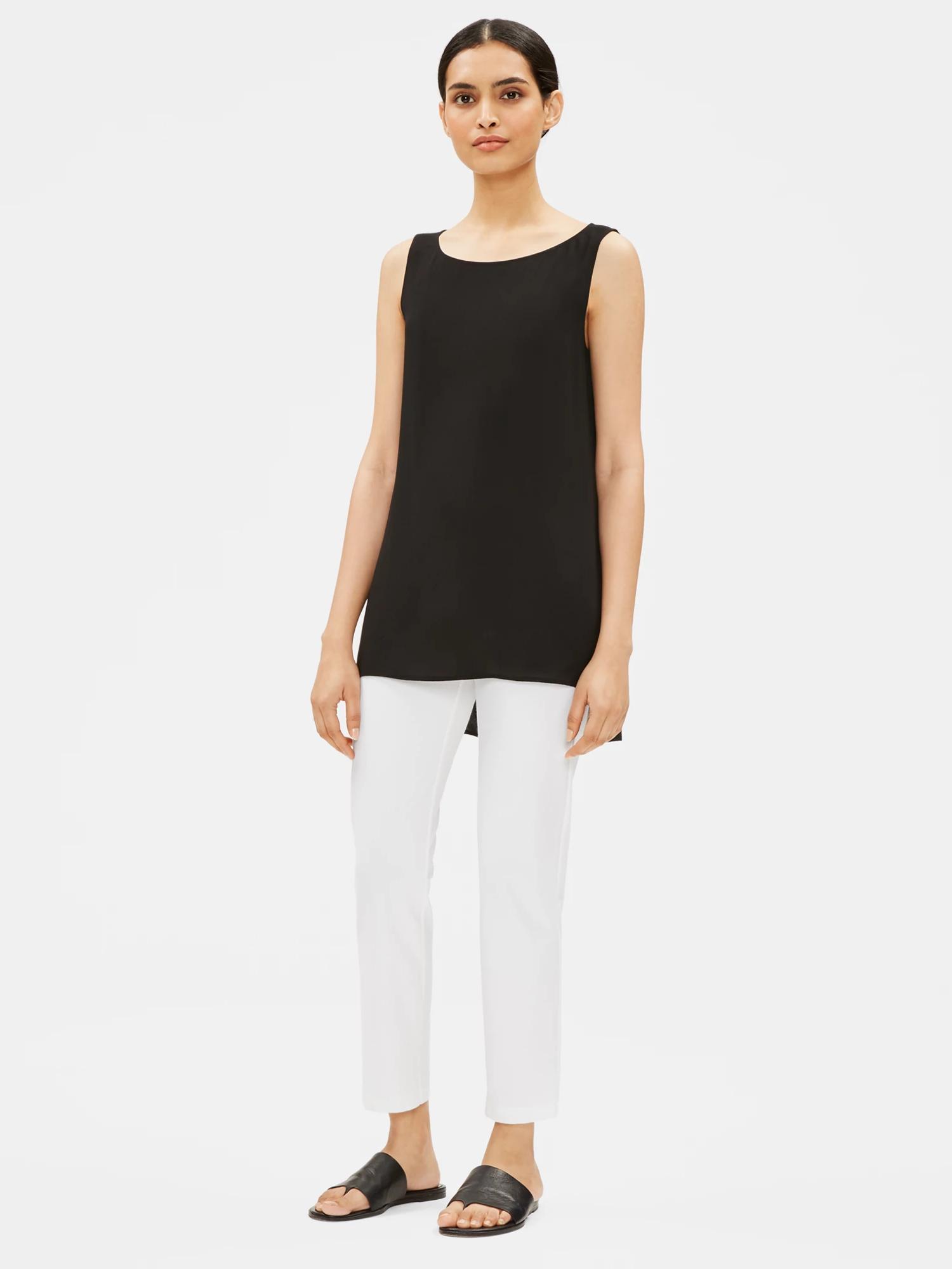 EILEEN FISHER System Washable Stretch Crepe Slim Ankle Pantfemale Product Image