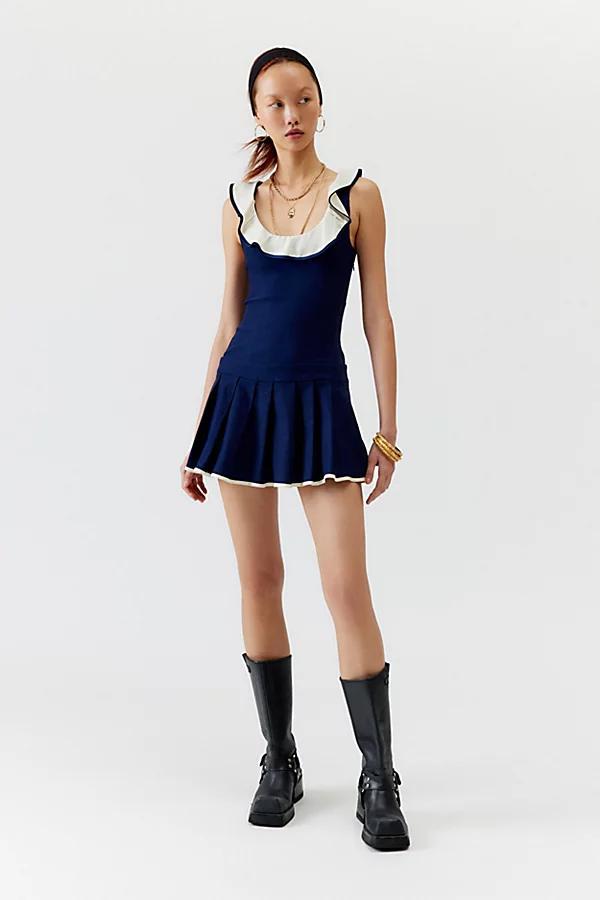 Motel Busari Pleated Mini Dress Womens at Urban Outfitters Product Image