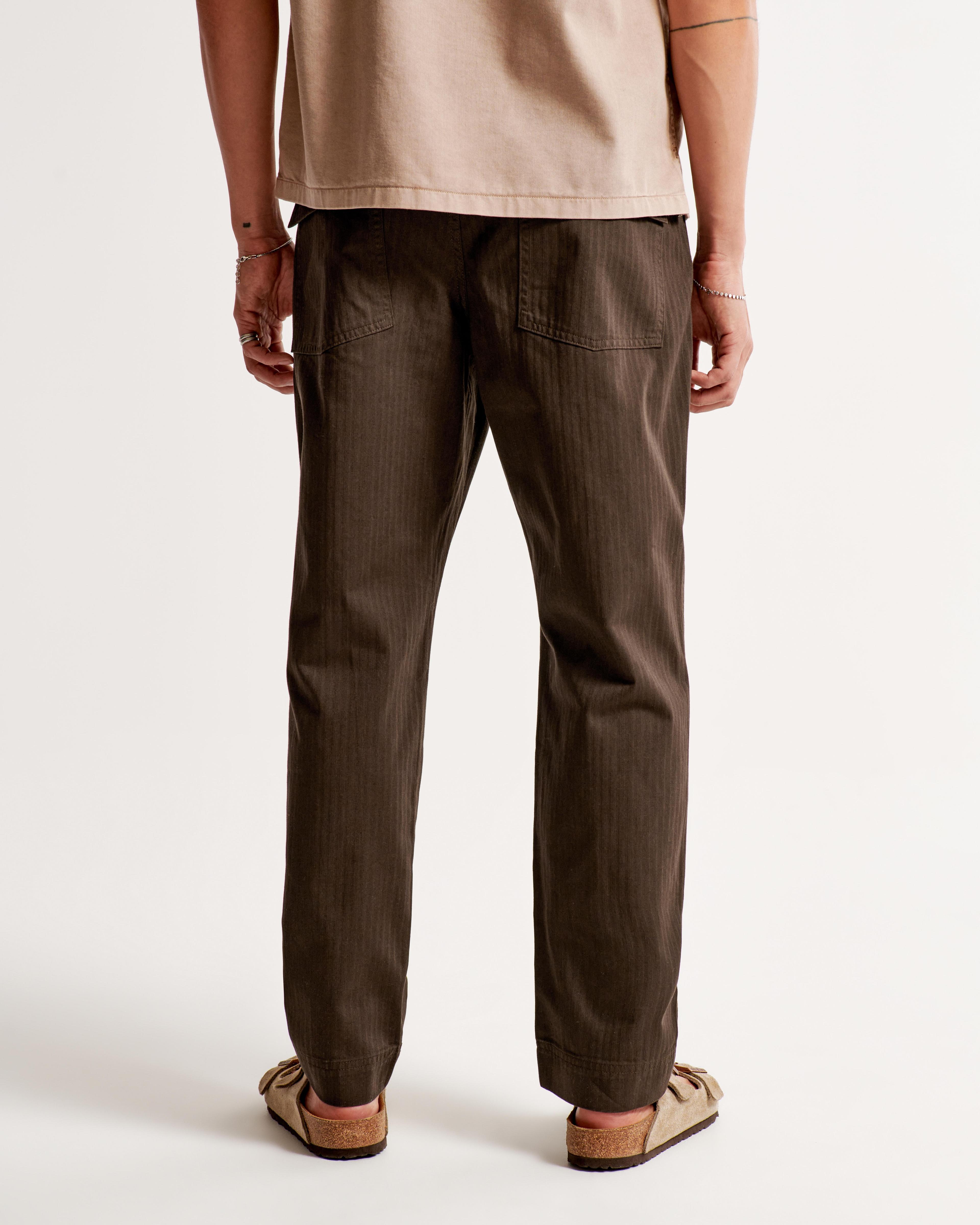 Fixed Waist Herringbone Pant Product Image