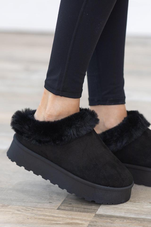 Faux Fur Lined Platform Slip On Shoes Product Image