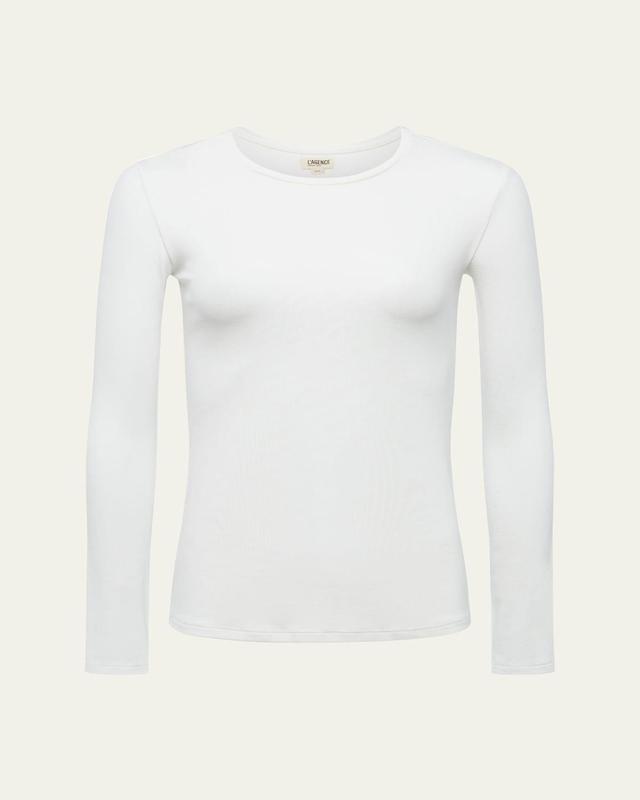 LAGENCE Tess Long Sleeve Stretch Jersey Top Product Image