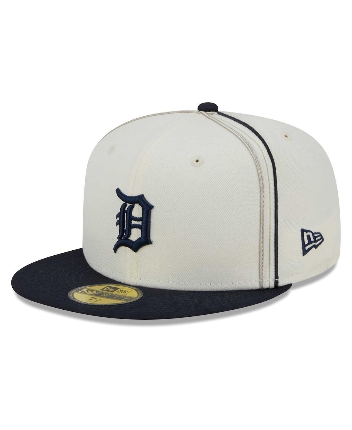 Mens New Era Cream/Navy Detroit Tigers Chrome Sutash 59FIFTY Fitted Hat Product Image