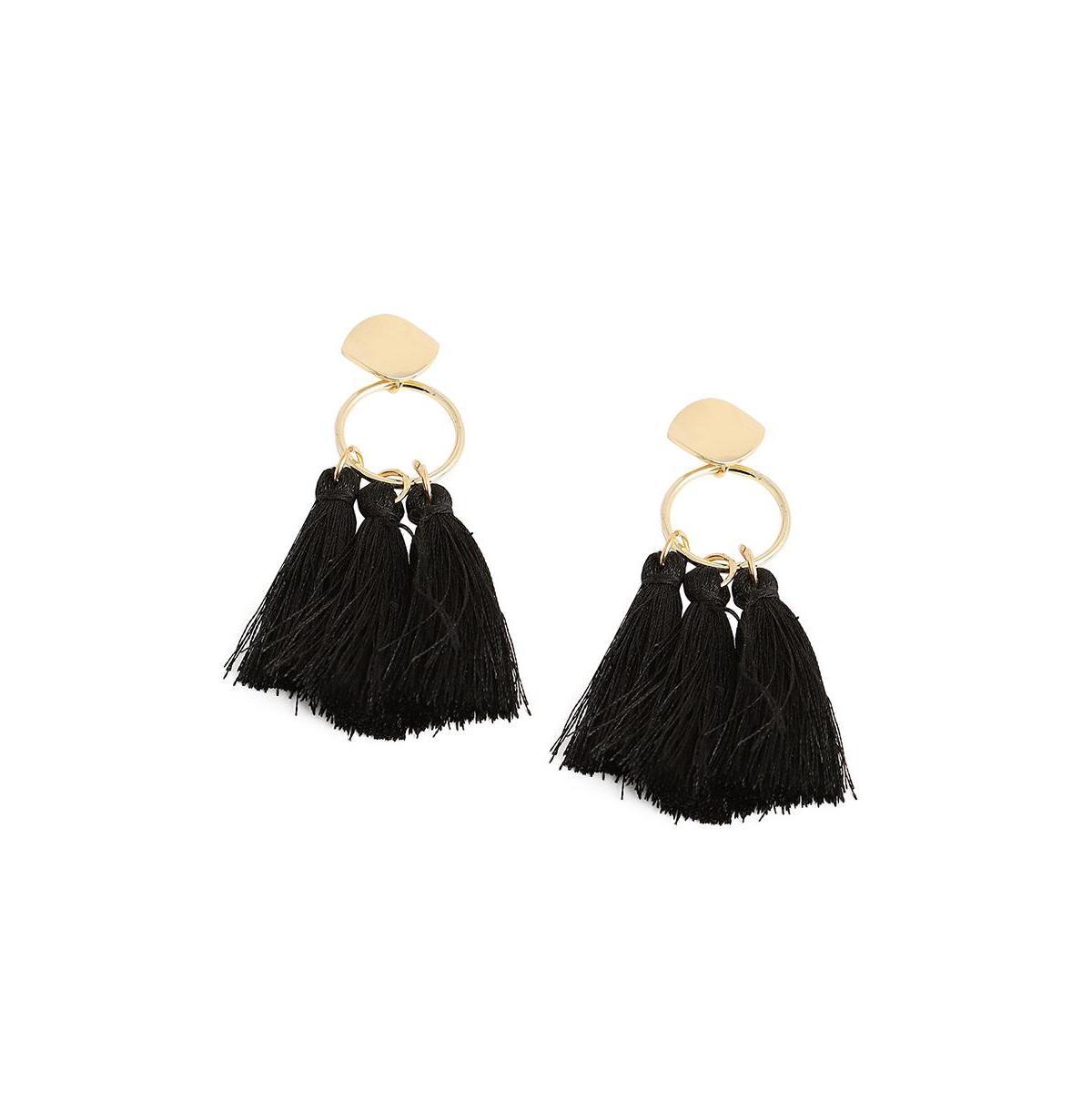 Sohi Womens Gold Tassel Drop Earrings Product Image