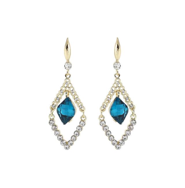 Sohi Womens Gold Dangling Drop Earrings Product Image