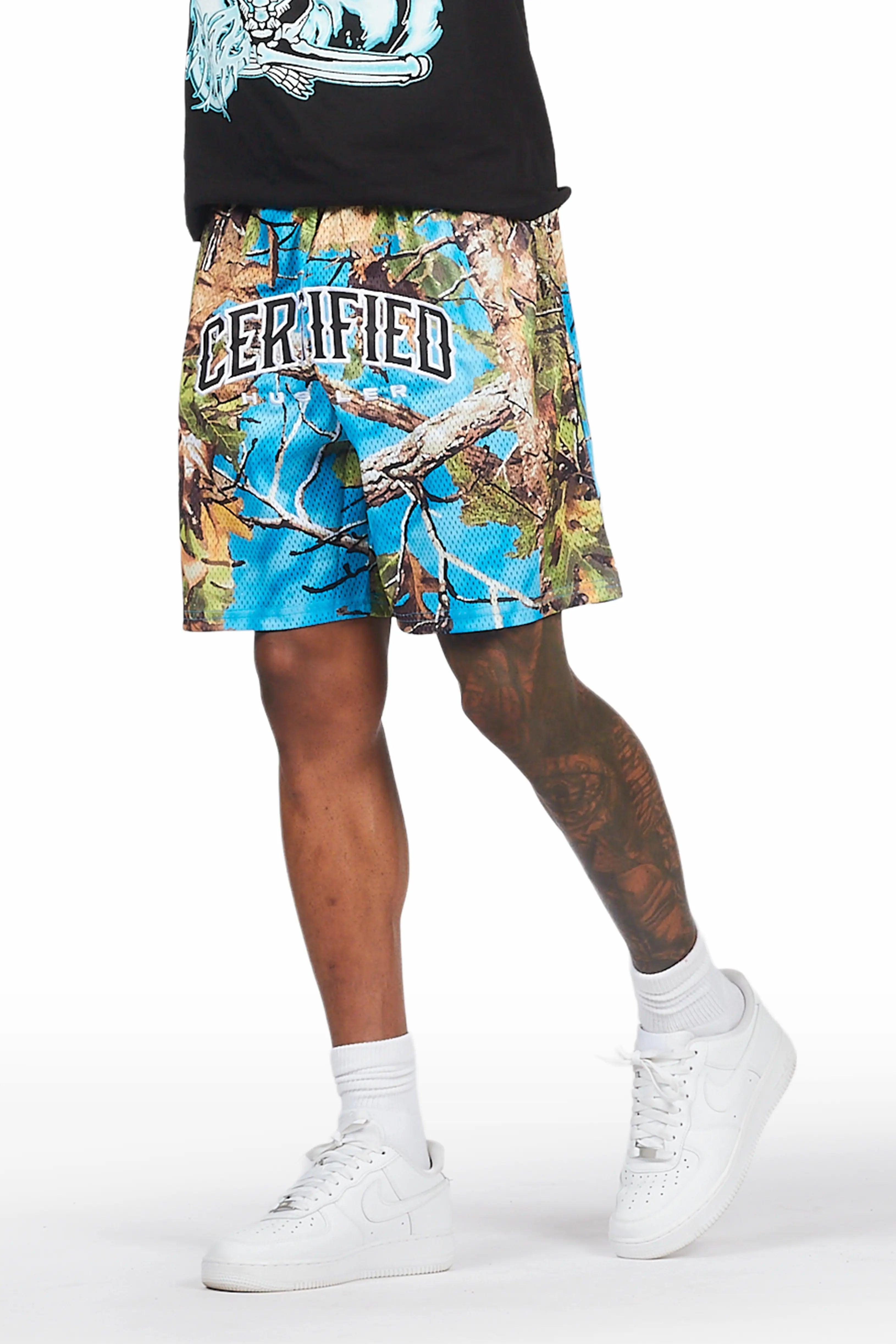 Ceri Turquoise Graphic Short Male Product Image