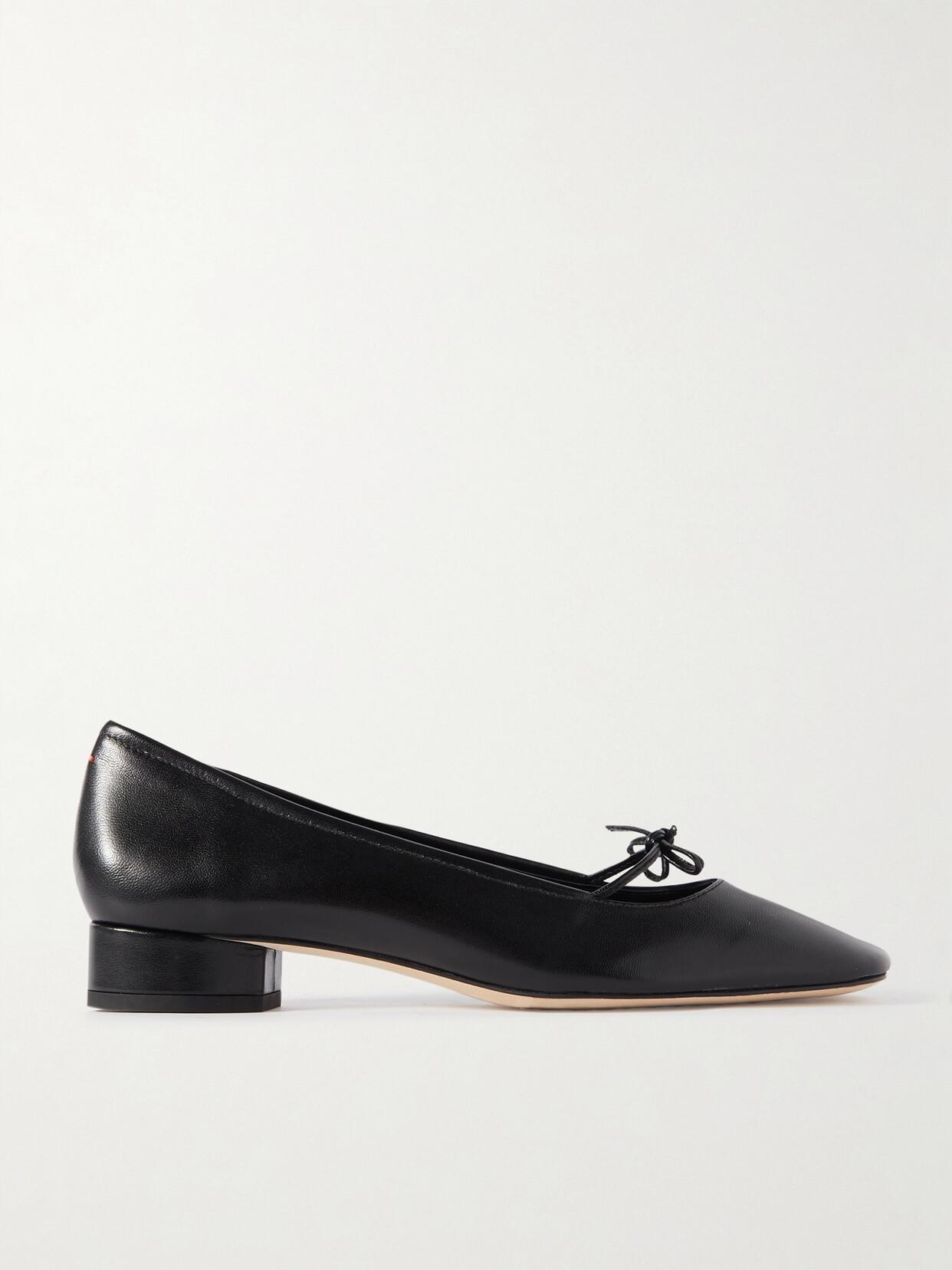 Darya Leather Flats In Black Product Image