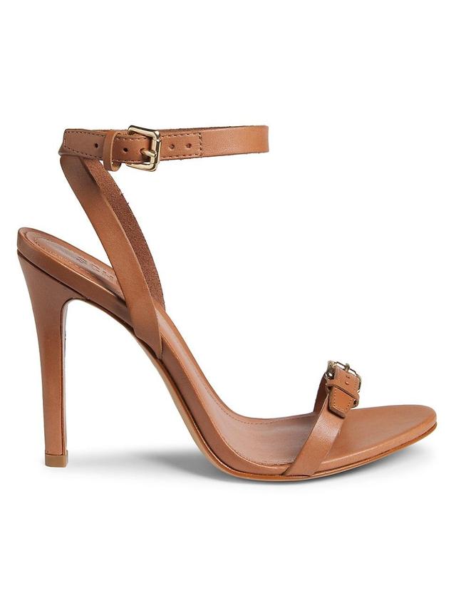 Aurora Buckle Leather Stiletto Sandals Product Image