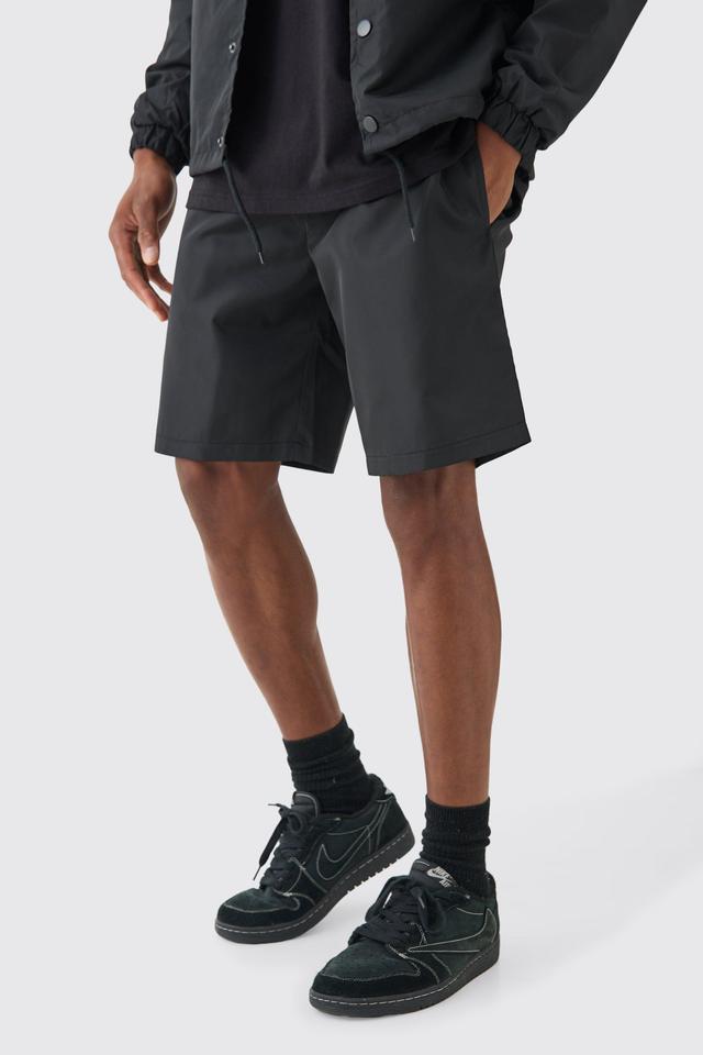 Elasticated Waist Comfort Nylon Shorts | boohooMAN USA Product Image