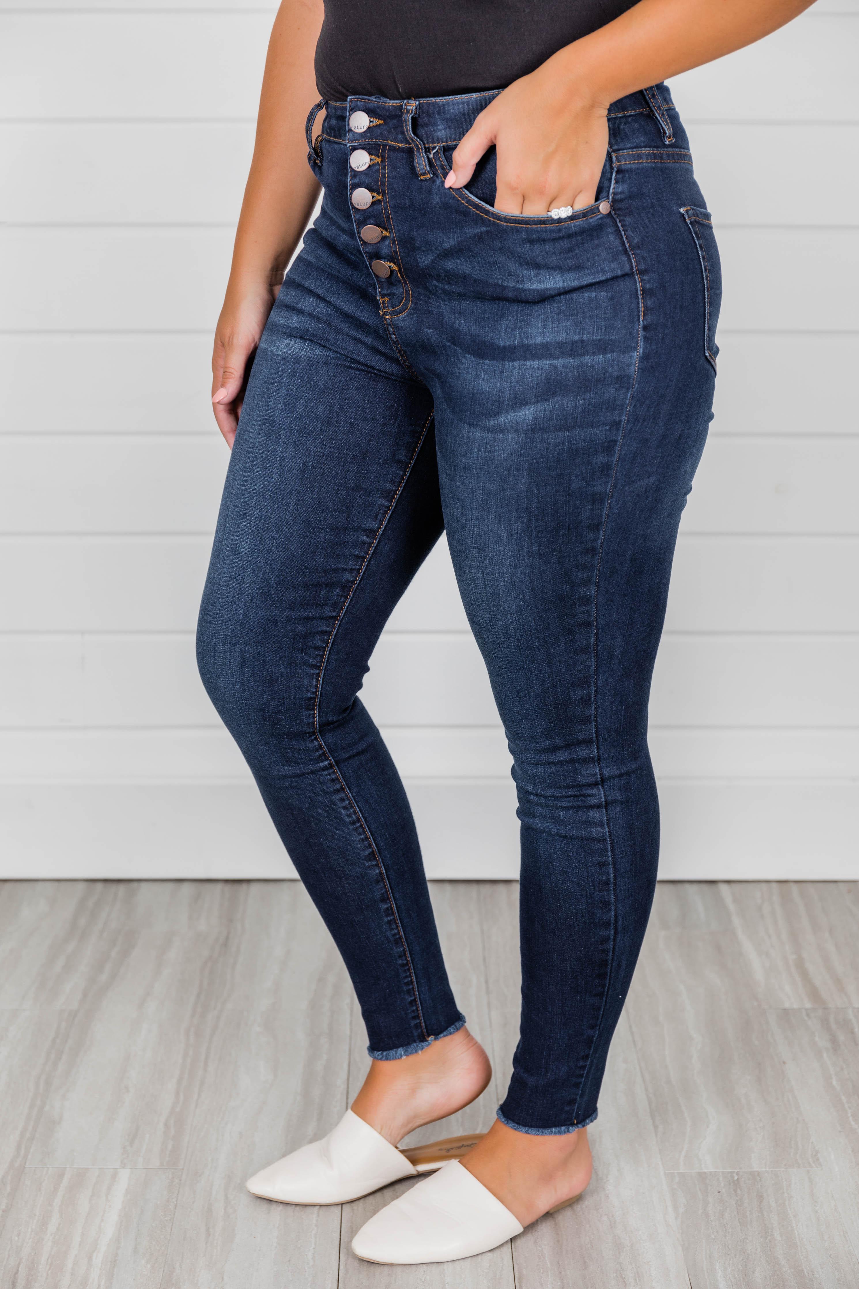 Chelsie Dark Wash Jeans FINAL SALE Product Image